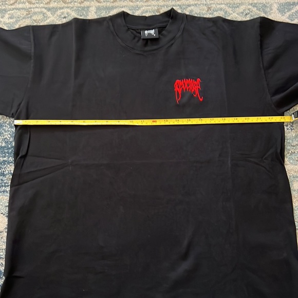 Revenge Basic Embroidered Crewneck Tshirt | Large, Black - Picture 12 of 13